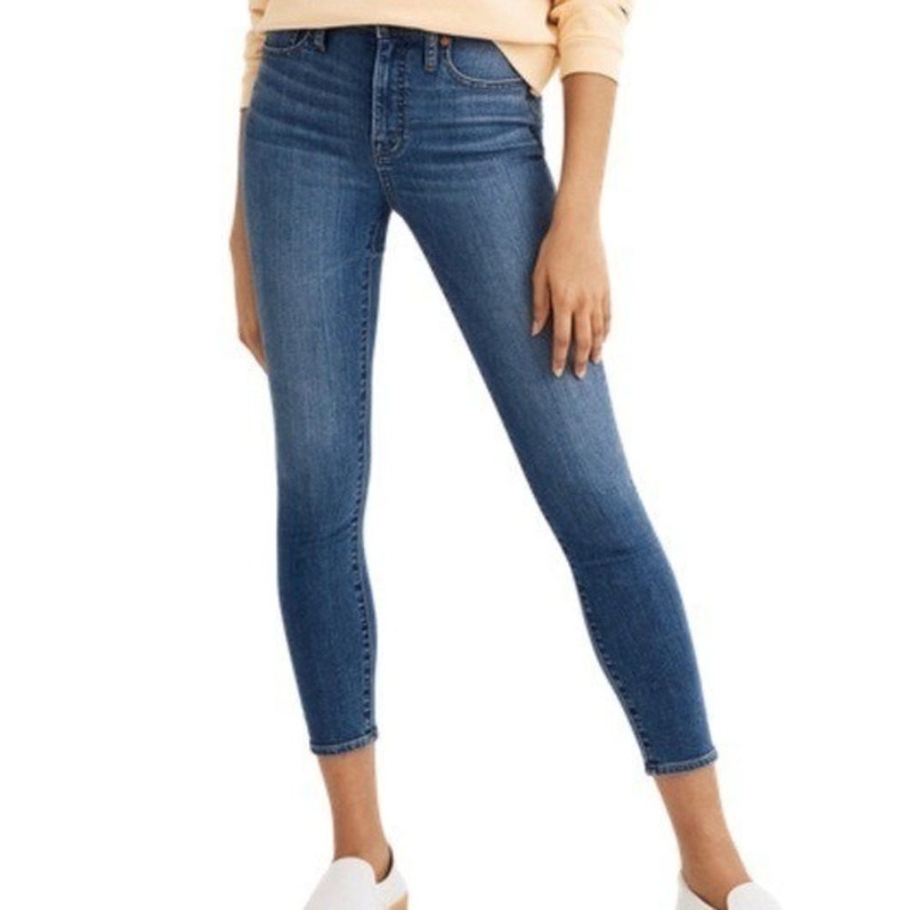 Madewell‎ NWT Womens Curvy High-Rise Skinny Crop Jeans Medium Wash AJ183 Size 23